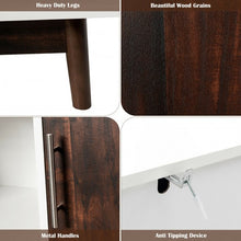 Load image into Gallery viewer, Wood Display Storage Cabinet Console Table TV Stand Multipurpose w/ Door & Shelf