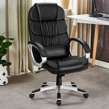 Load image into Gallery viewer, Ergonomic Swivel Office Task Chair with Lumbar Support and High Back -Black