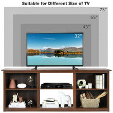 Load image into Gallery viewer, 2-Tier Entertainment Media Console TV Stand-Walnut