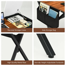Load image into Gallery viewer, Writing Study Computer Desk with Drawer and Storage Bag-Natural