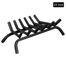 Load image into Gallery viewer, 24" Iron Fireplace Log Grate Firewood Burning Rack