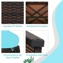 Load image into Gallery viewer, 2 Pieces Cushioned Patio Rattan Ottoman Foot Rest-Turquoise