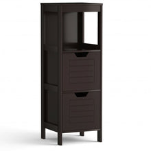 Load image into Gallery viewer, Bathroom Wooden Floor Cabinet Multifunction Storage Rack Stand Organizer-Coffee