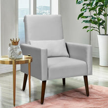 Load image into Gallery viewer, 2-in-1 Fabric Upholstered Rocking Chair with Pillow-Light Gray