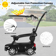 Load image into Gallery viewer, 3 in 1 Kids Ride On Push Car Stroller-Black