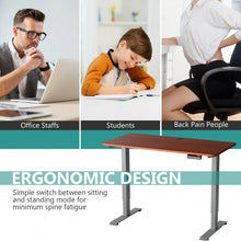 Load image into Gallery viewer, Electric Height Adjustable Standing Desk with Memory Controller-Brown