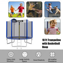 Load image into Gallery viewer, 10FT Round Trampoline with Safety Enclosure Net-10'