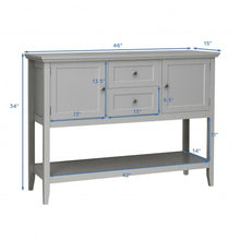 Load image into Gallery viewer, Wooden Sideboard Buffet Console Table w/ Drawers and Storage-Gray