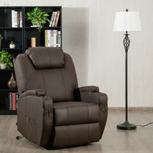 Load image into Gallery viewer, Electric Lift Power Recliner Heated Vibration Massage Chair-Coffee