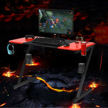 Load image into Gallery viewer, Computer Gaming Desk with Large Carbon Fiber Surface