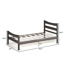 Load image into Gallery viewer, Twin Size Platform Bed Frame Foundation Slat Support -Espresso