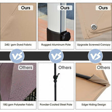 Load image into Gallery viewer, 10 Ft 360 Degree Tilt Aluminum Square Patio Offset Cantilever Umbrella-Tan