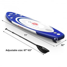 Load image into Gallery viewer, 11' Adjustable Inflatable Stand up Paddle SUP Surfboard with Bag
