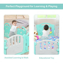 Load image into Gallery viewer, 16-Panel Baby Playpen with Music Box & Basketball Hoop-Gray
