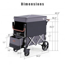 Load image into Gallery viewer, 2 Passenger Push Pull Stroller with Adjustable Handle Bar