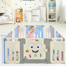 Load image into Gallery viewer, 16-Panel Foldable Baby Playpen Kids Activity Centre-Multicolor