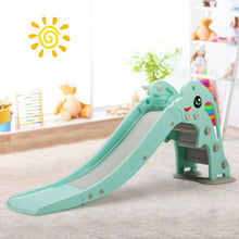Load image into Gallery viewer, 3-in-1 Kids Climber Slide Play Set with Basketball Hoop and Ball-Green