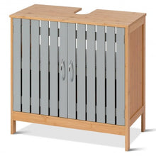 Load image into Gallery viewer, Bathroom Under Sink Vanity Cabinet Bamboo Freestanding Shelf Cabinet