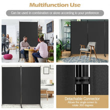 Load image into Gallery viewer, 3-Panel Room Divider Folding Privacy Partition Screen for Office Room-Black
