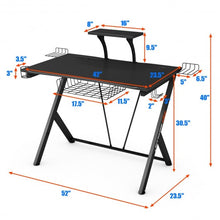 Load image into Gallery viewer, Multifunctional K-Shaped Gamer Desk with Display Support Plate