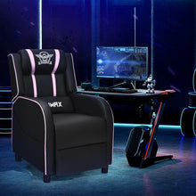 Load image into Gallery viewer, Massage Racing Gaming Single Recliner Chair-Pink