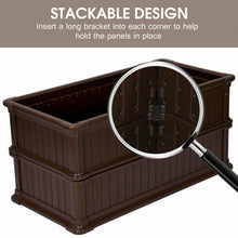 Load image into Gallery viewer, 2 PCS Raised Garden Rectangle Plant Box-Brown