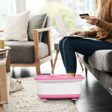 Load image into Gallery viewer, Portable Electric Automatic Roller Foot Bath Massager-Pink