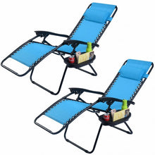 Load image into Gallery viewer, 2 pcs Folding Lounge Chair with Zero Gravity
