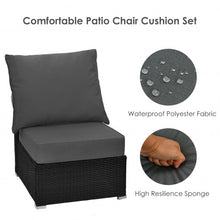 Load image into Gallery viewer, Deep Seat Chair Cushion Pads Set with Rope Belts for Indoor and Outdoor-Gray