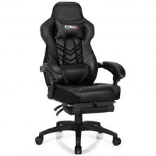 Load image into Gallery viewer, Adjustable Gaming Chair with Footrest for Home Office-Black