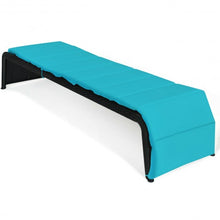 Load image into Gallery viewer, Patio Rattan Lounge Chair Back Adjustable Chaise Recliner w/Cushioned-Turquoise