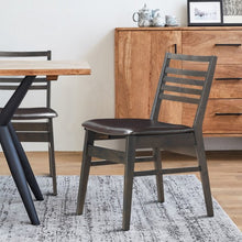 Load image into Gallery viewer, Set of 2 Armless PU Leather Dining Side Chairs-Brown
