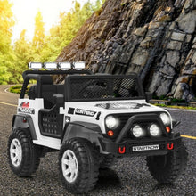 Load image into Gallery viewer, 12V Kids Remote Control Electric Ride On Truck Car with Lights and Music -White
