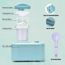 Load image into Gallery viewer, 1.1 QT Ice Cream Maker Automatic Frozen Dessert Machine with Spoon-Green