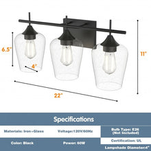 Load image into Gallery viewer, 3-Light Wall Sconce Modern Bathroom Vanity Light Fixtures