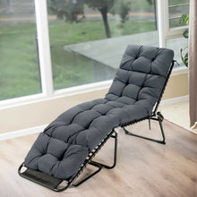 Load image into Gallery viewer, 73" Lounge Chaise Cushion Padded Recliner for Indoor and Outdoor-Gray