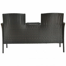 Load image into Gallery viewer, Patio Rattan Conversation Set -Red