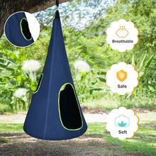Load image into Gallery viewer, 32" Kids Nest Swing Chair Hanging Hammock Seat for Indoor Outdoor-Blue