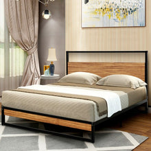 Load image into Gallery viewer, Twin Size Metal Frame Bed Platform Wooden Slat Support with Headboard