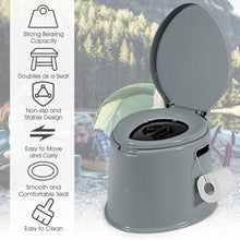 Load image into Gallery viewer, Portable Travel Toilet with Paper Holder for Indoor Outdoor