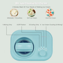 Load image into Gallery viewer, 1.1 QT Ice Cream Maker Automatic Frozen Dessert Machine with Spoon-Green