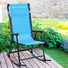 Load image into Gallery viewer, Zero Gravity Folding Rocking Chair Rocker Porch-Navy
