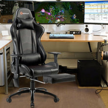 Load image into Gallery viewer, Ergonomic High Back PU Leather Massage Gaming Chair-Black