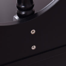 Load image into Gallery viewer, Wooded Vanity Table Set with Oval Mirror and Rotating Mirror-Black