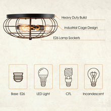 Load image into Gallery viewer, Semi Flush Mount Ceiling Light with Industrial Retro Design