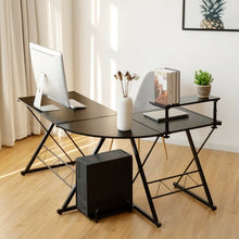 Load image into Gallery viewer, L-Shaped Desk Reversible Corner Computer Desk with Movable Shelf & CPU Stand
