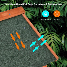 Load image into Gallery viewer, Outdoor Wooden Rabbit hutch-Natural