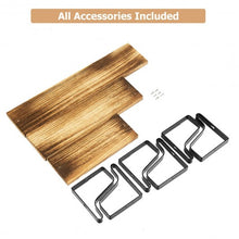 Load image into Gallery viewer, Rustic Wood Wall-Mounted Floating Shelves Set of 3