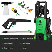 Load image into Gallery viewer, 3500PSI Electric Pressure Washer with Wheels-Green