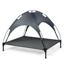 Load image into Gallery viewer, Portable Elevated Outdoor Pet Bed with Removable Canopy Shade-42"